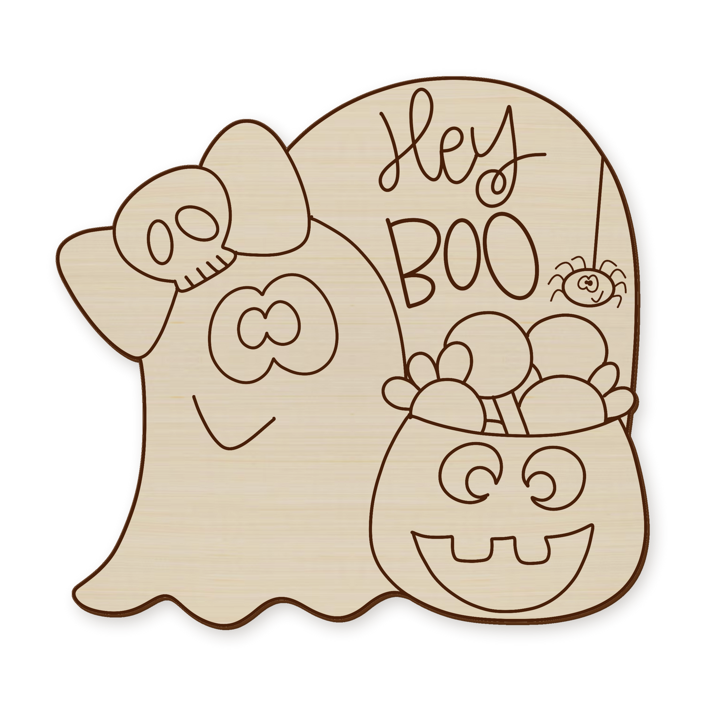 Hey Boo Ghost Wood Blank