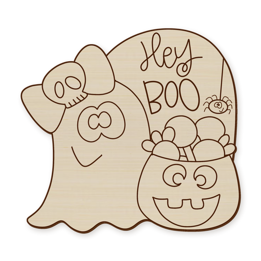 Hey Boo Ghost Wood Blank