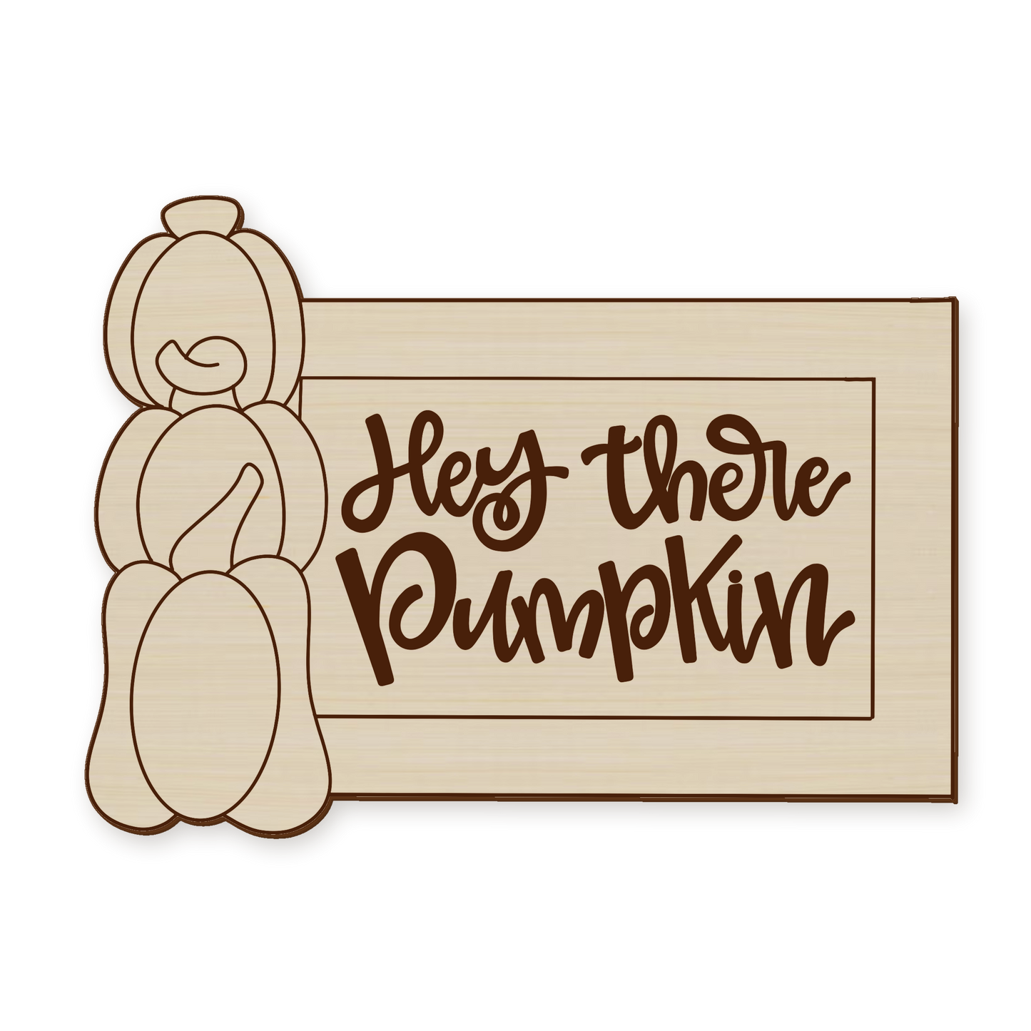 Hey There Pumpkin Stack Wood Blank