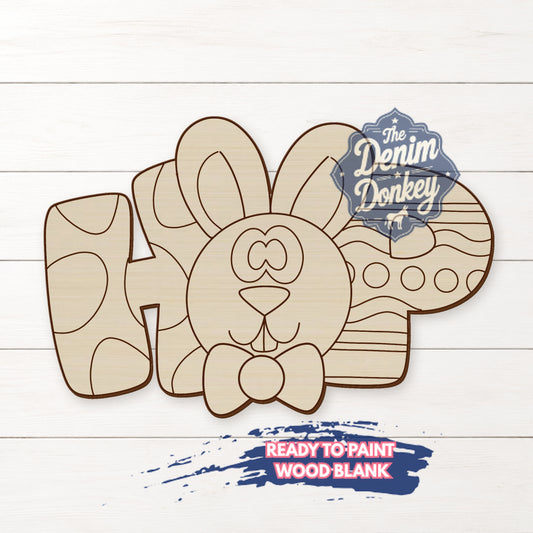Hop Boy Bunny Unfinished Wood Blank
