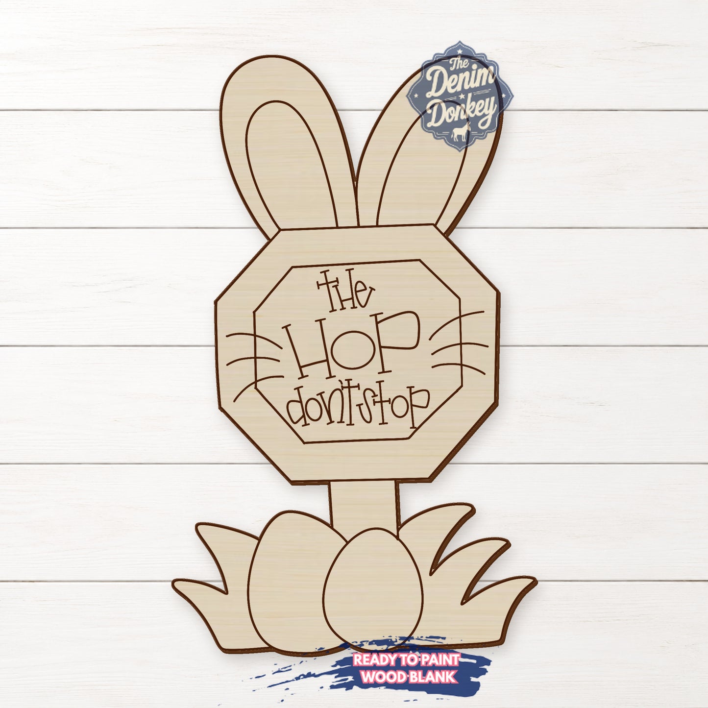 Hop Dont Stop Unfinished Wood Blank
