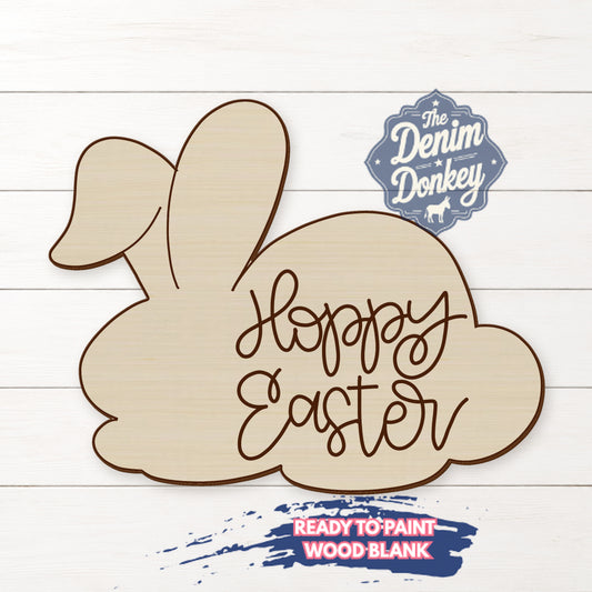 Hoppy Easter Bunny Unfinished Wood Blank