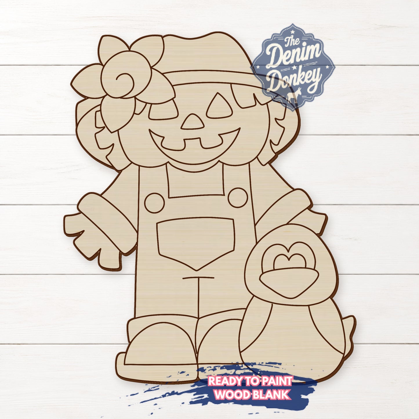 Jack O Lantern Scarecrow Wood Blank