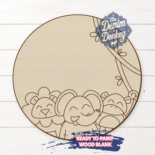 Jungle Baby Unfinished Wood Blank
