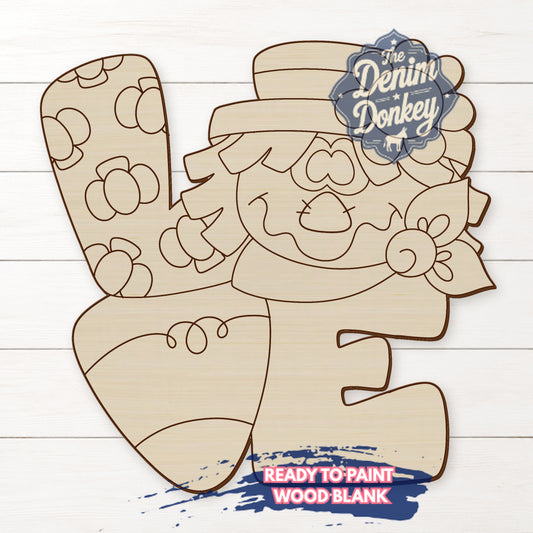 Love Scarecrow Wood Blank