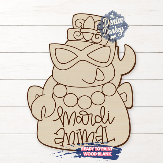 Mardi Animal Crawfish Unfinished Wood Blank