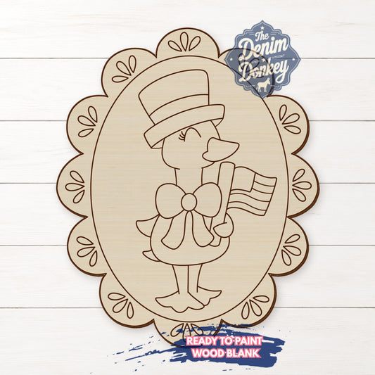 Patriotic Goose Unfinished Wood Blank