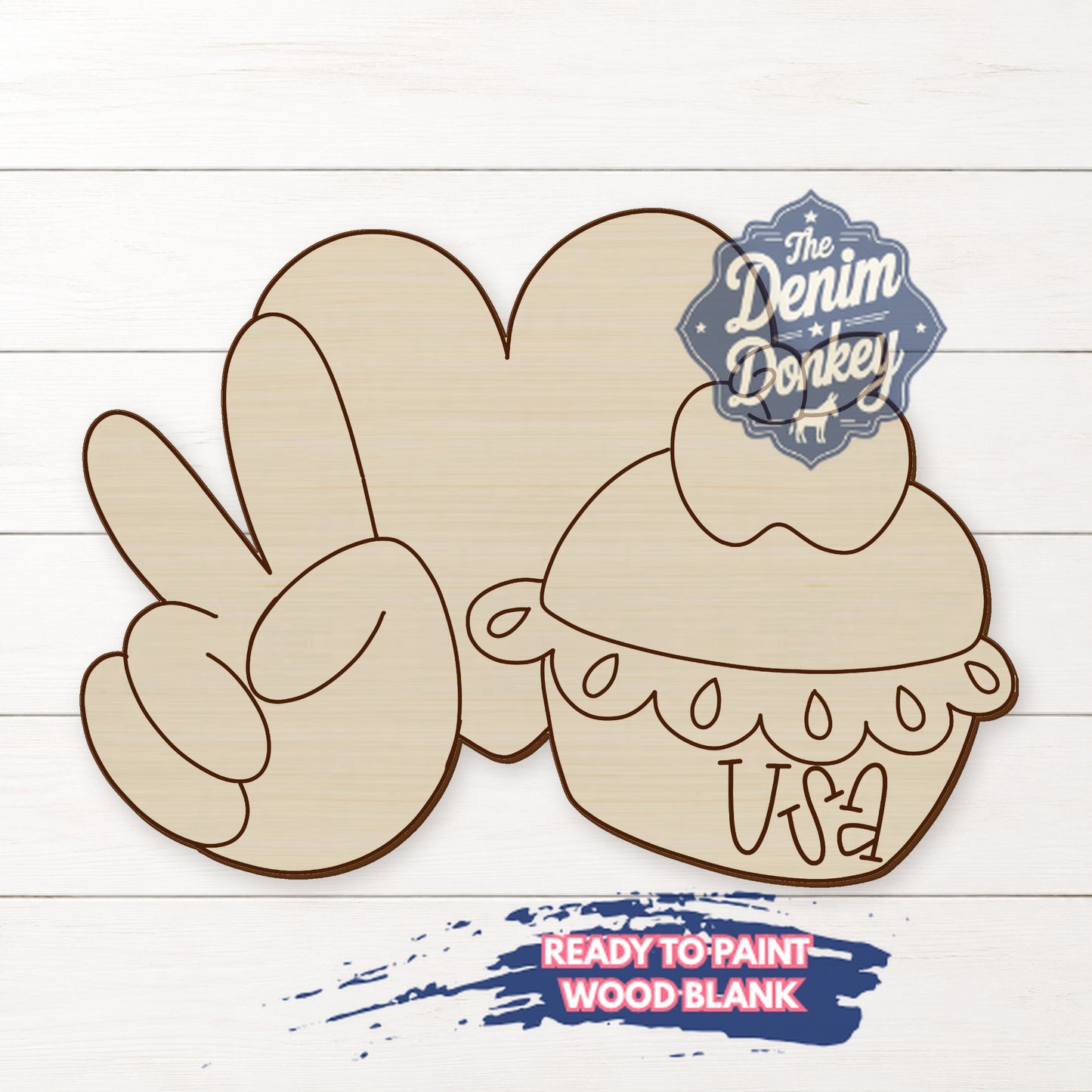 Peace Love Pie Unfinished Wood Blank