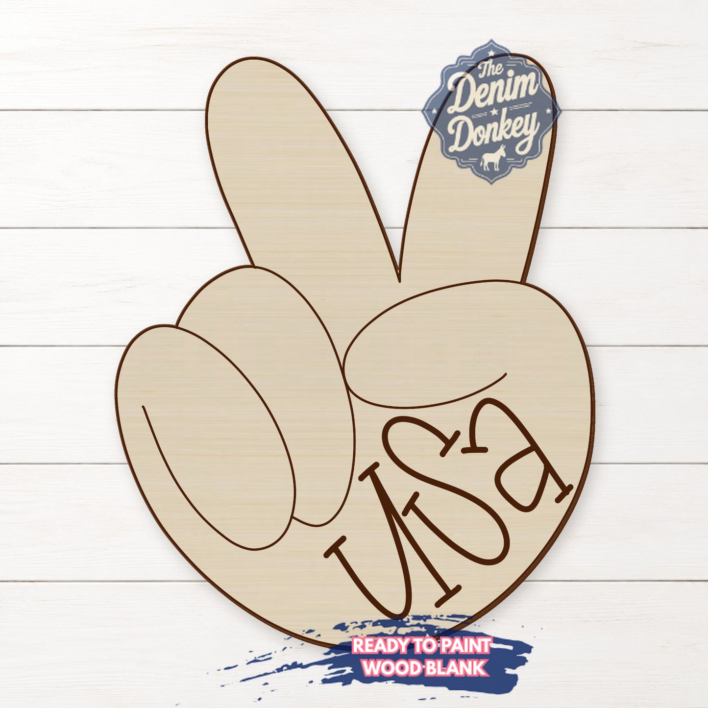 Peace Sign Unfinished Wood Blank