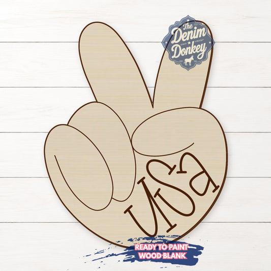 Peace Sign Unfinished Wood Blank