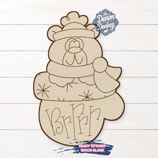Polar Bear Brrr Wood Blank