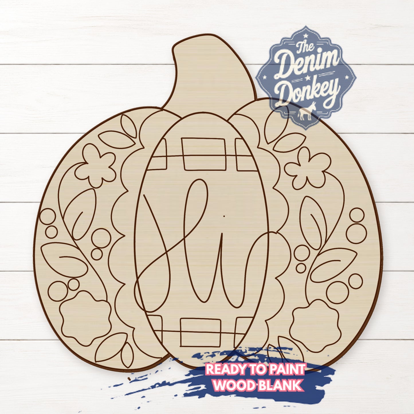 Pumpkin Chinoiserie Wood Blank