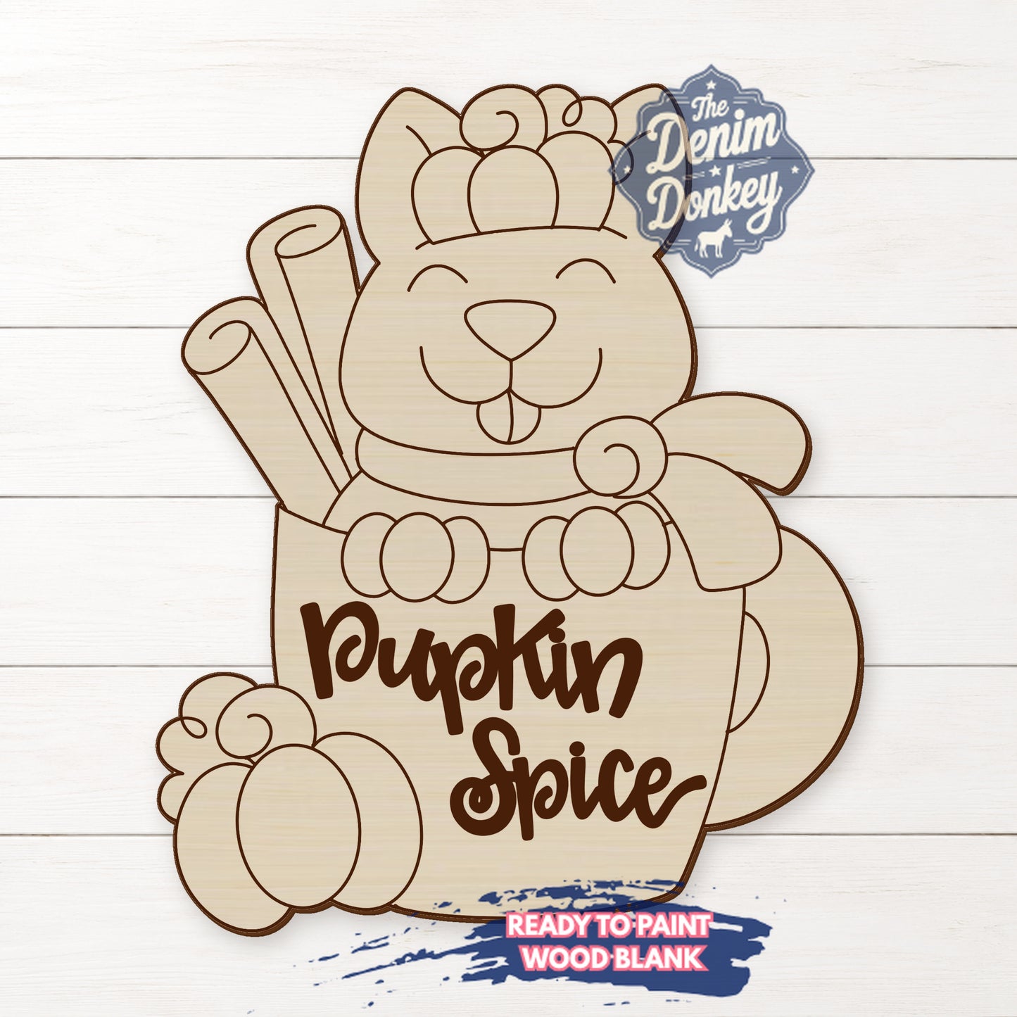 Pupkin Spice Corgi Wood Blank