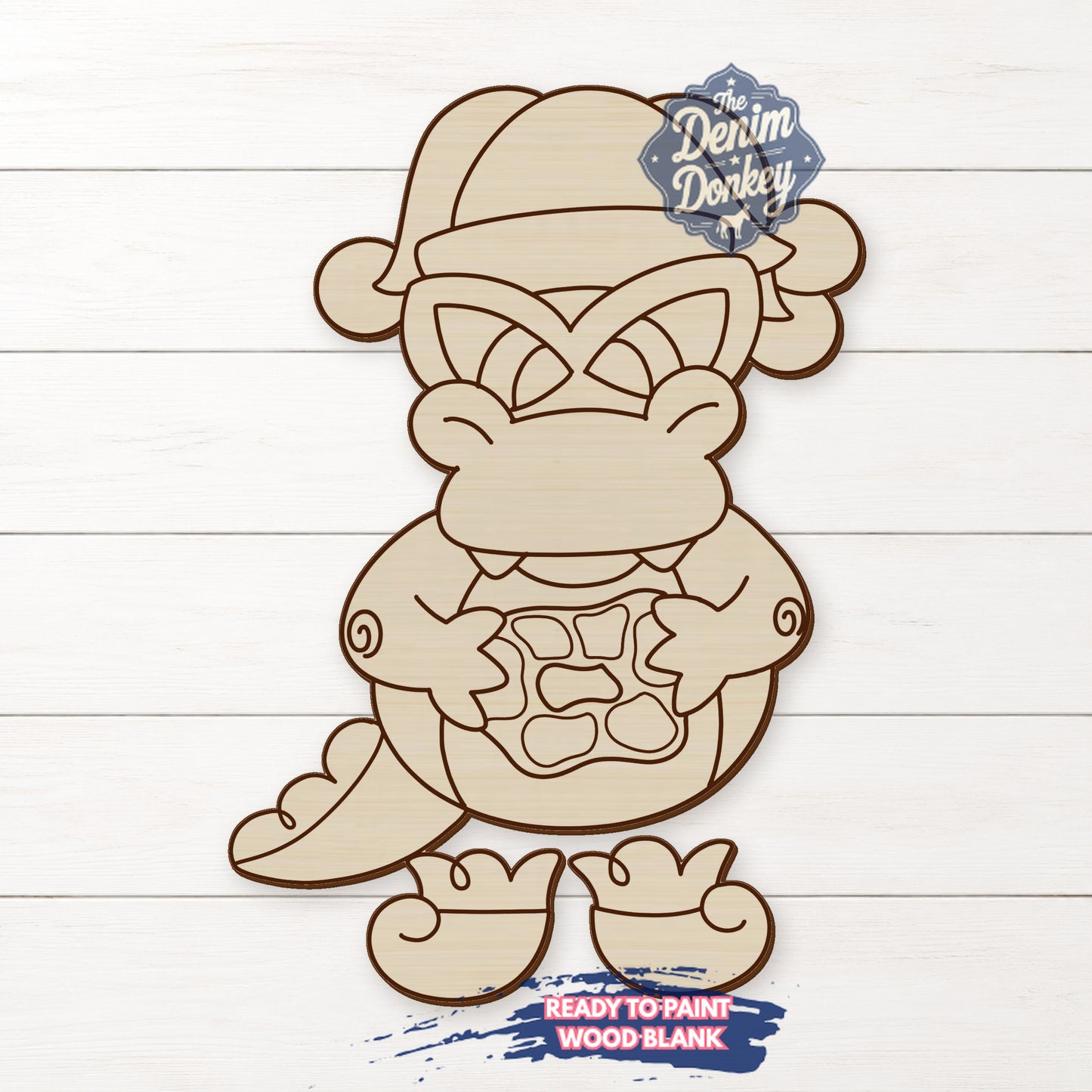 Ribbon Leg Mardi Gator Unfinished Wood Blank