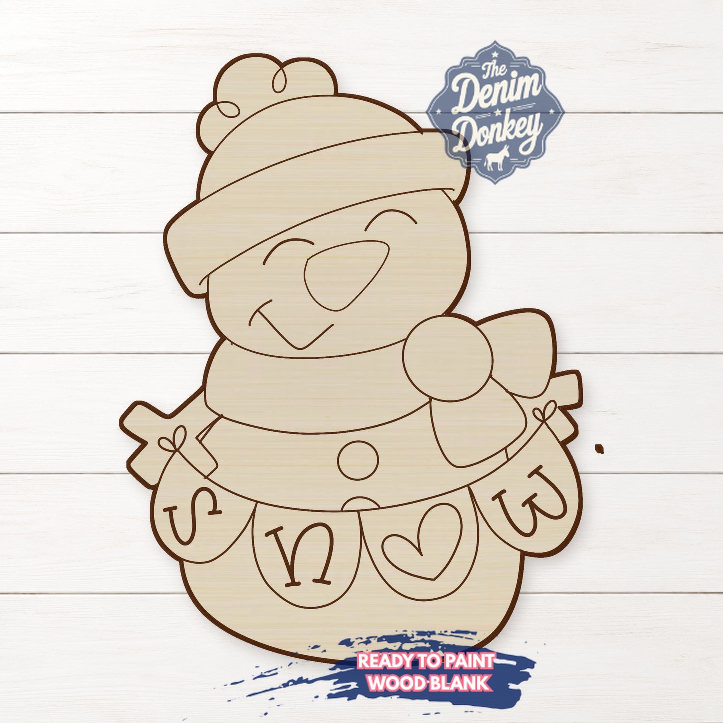 Snowman Banner Wood Blank
