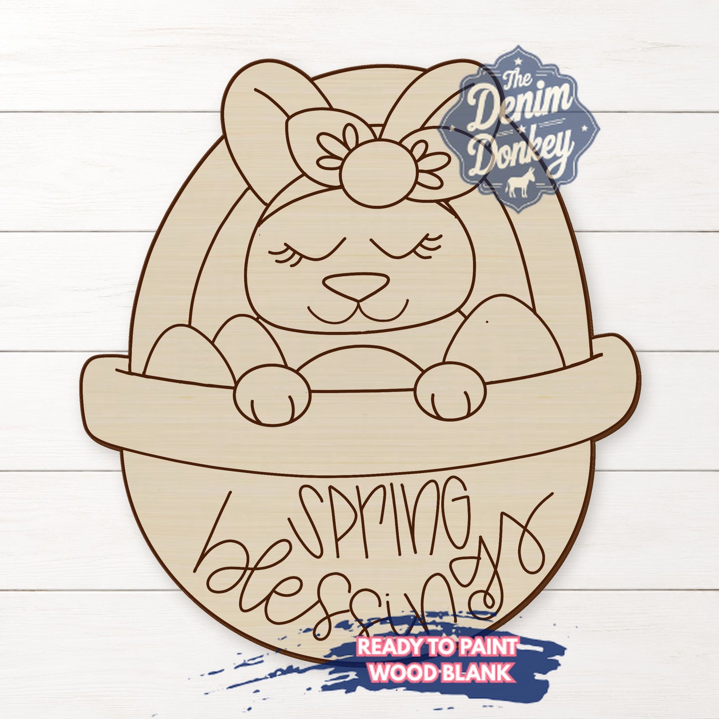 Spring Blessings Unfinished Wood Blank