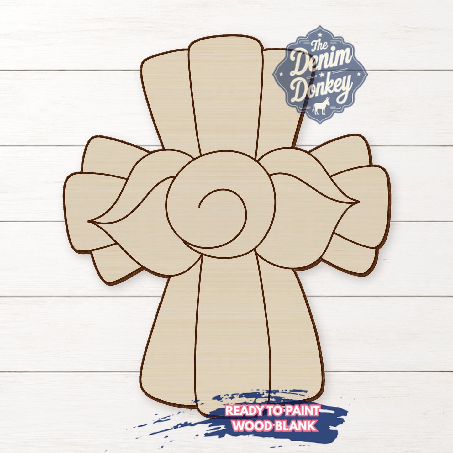 Spring Easter Cross Unfinished Wood Blank