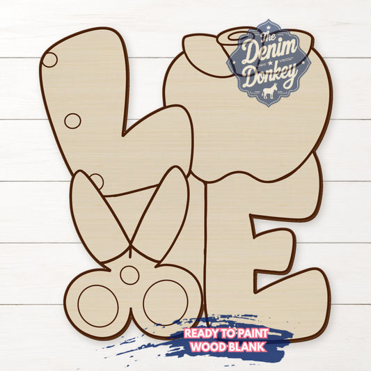 Teacher Love Wood Blank