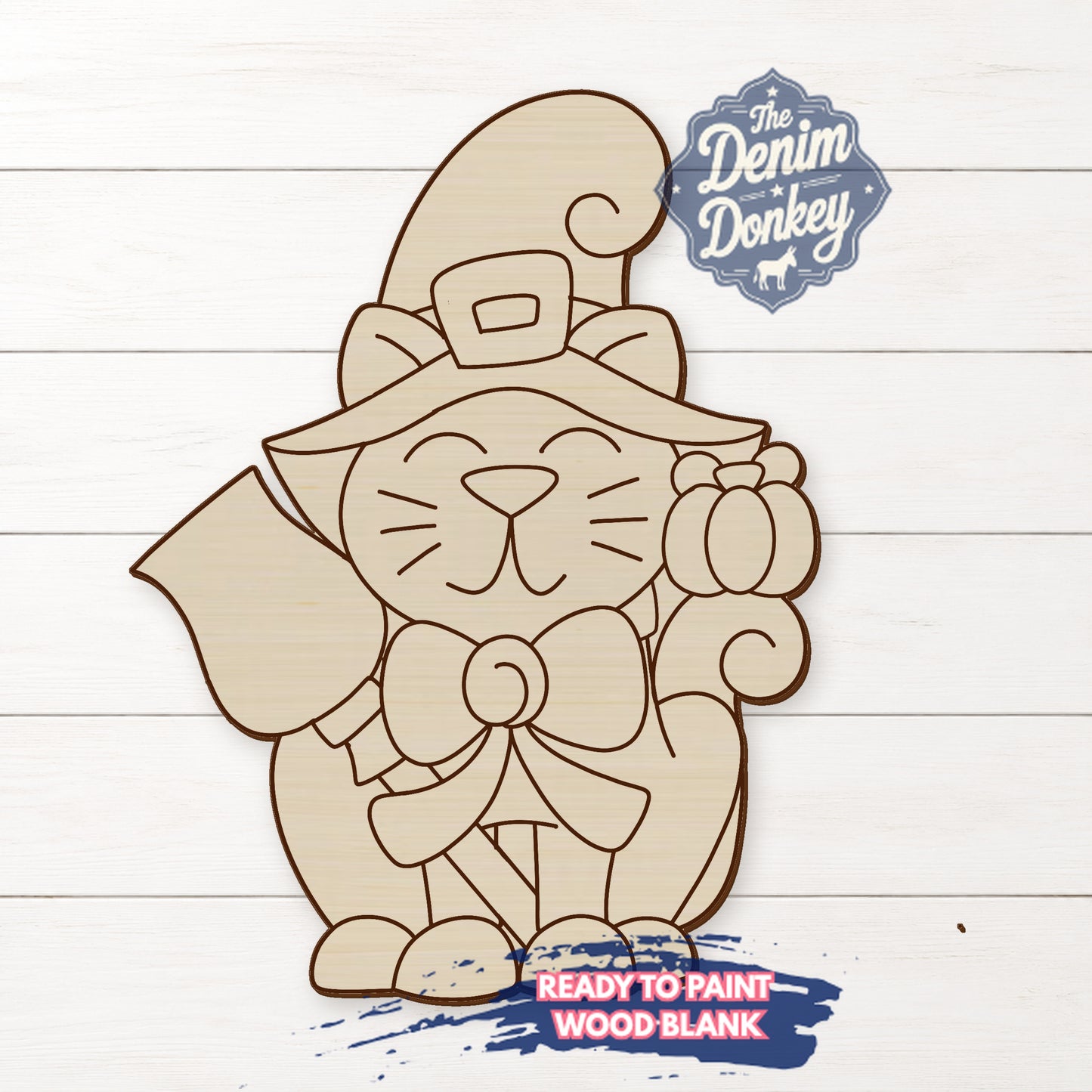 Witch Cat Wood Blank