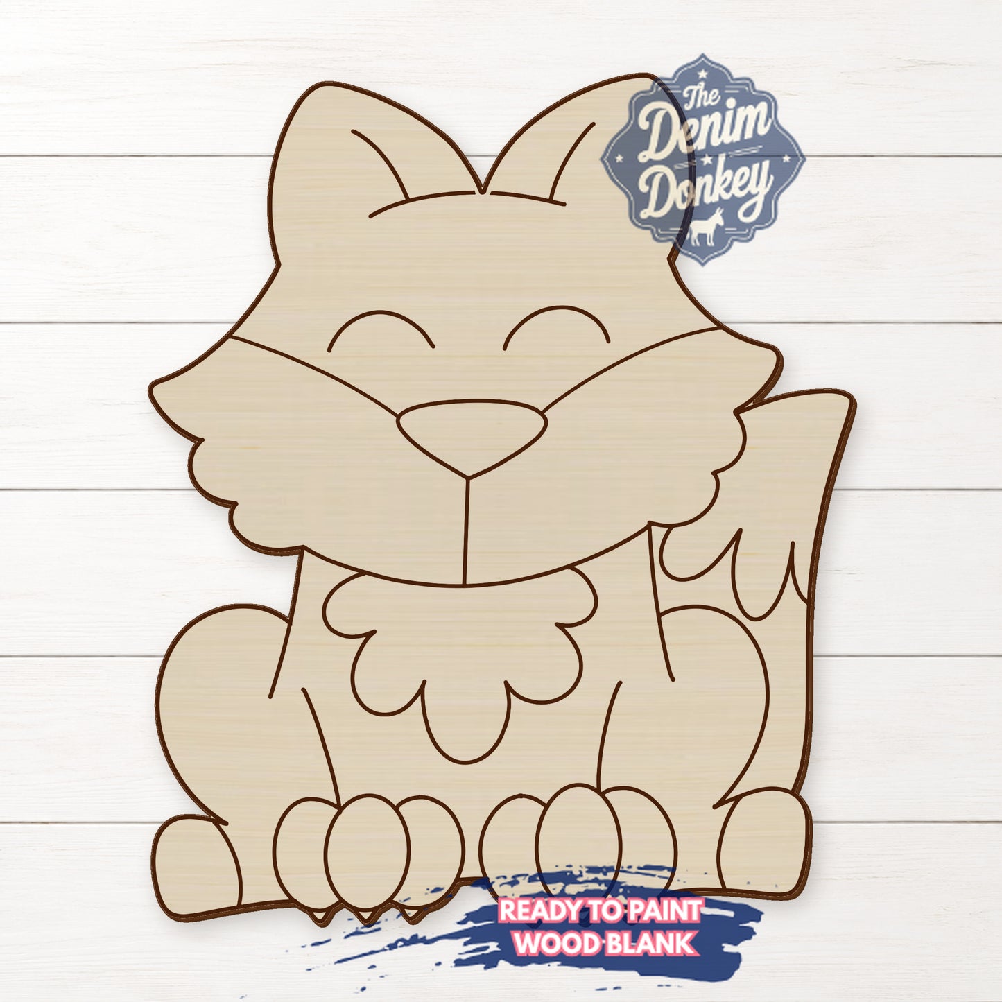 Wolf Unfinished Wood Blank