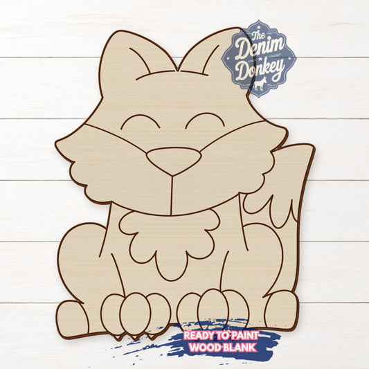 Wolf Unfinished Wood Blank