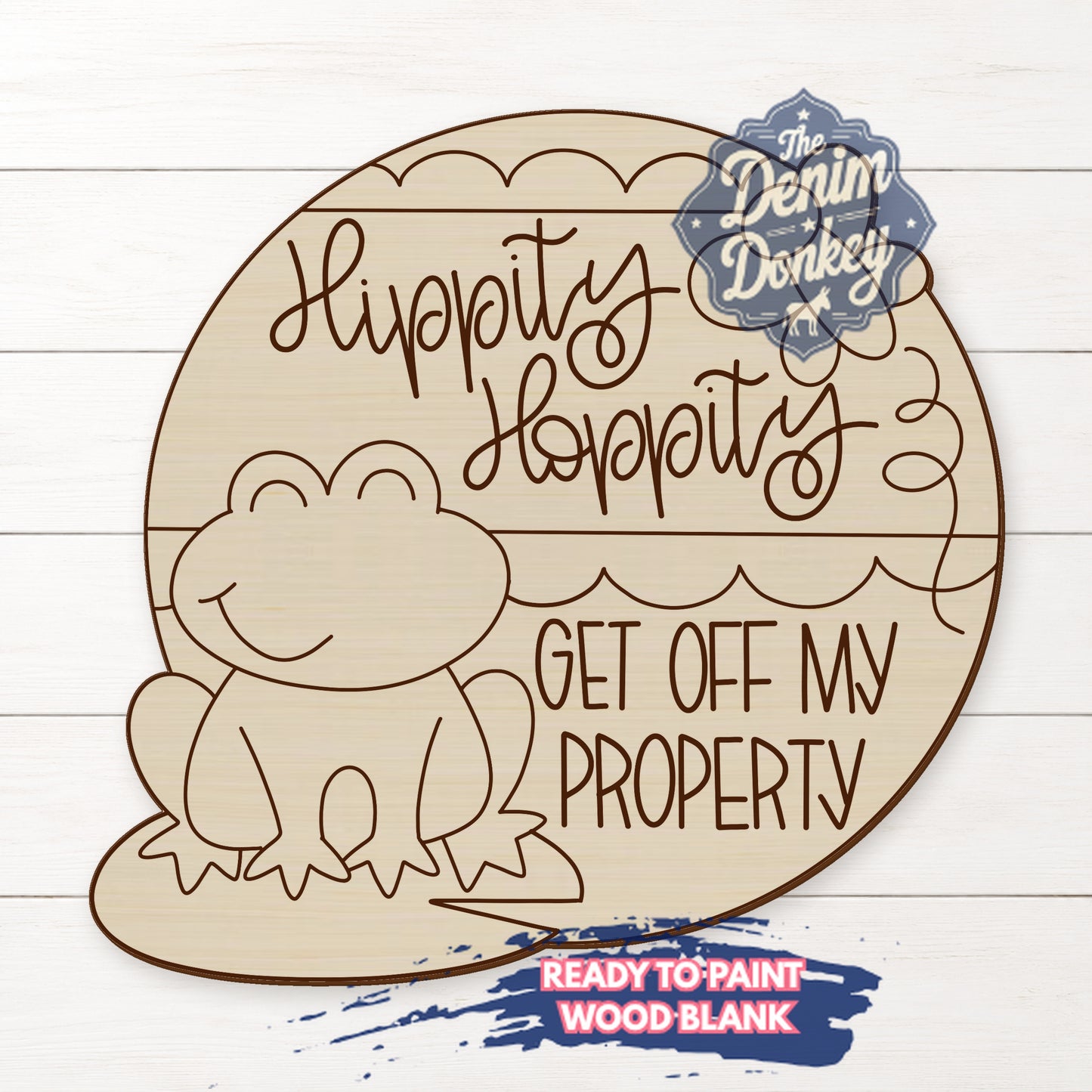 Hippity Hoppity Unfinished Wood Blank