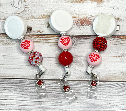 Valentine’s Day Beaded Badge Reels