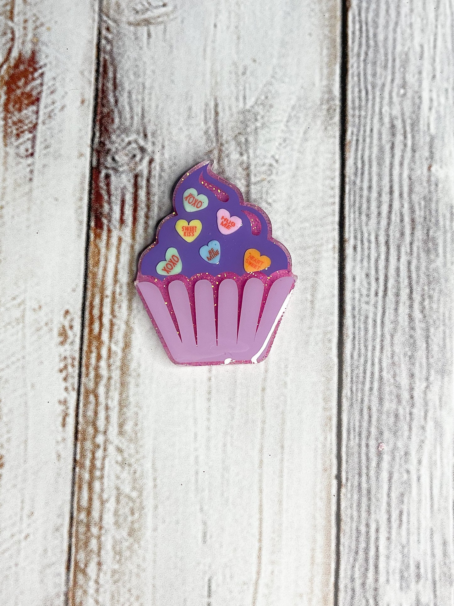 Valentine’s Day Purple Cupcake